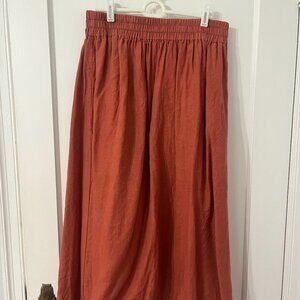 NotPerfectLinen Sion Gathered Skirt M/L - Moroccan Red